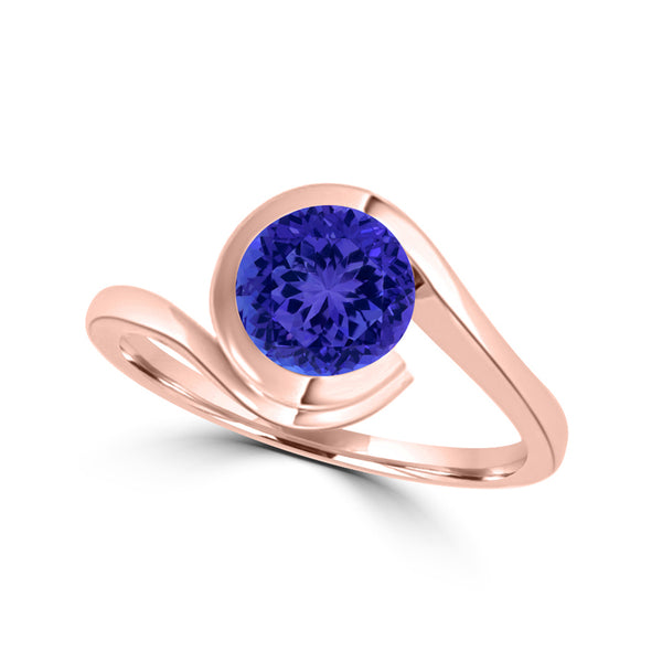 TMR121106 - Charlotte - Round Tanzanite Ring