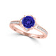 TMR121187 - Sadie - Round Tanzanite and Diamond Ring Halo