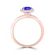 TMR121154 - Anna - Round Tanzanite and Diamond Ring Halo