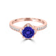 TMR121187 - Sadie - Round Tanzanite and Diamond Ring Halo