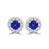TMR121116 - Avery - Round Tanzanite and Diamond Earring Halo