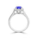 TMR121184 - Quinn - Round Tanzanite and Diamond Ring Halo