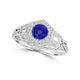 TMR121166 - Elena - Round Tanzanite and Diamond Ring Halo
