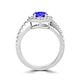 TMR121180 - Gianna - Round Tanzanite and Diamond Ring Halo