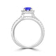 TMR121170 - Gabriella - Round Tanzanite and Diamond Ring Halo