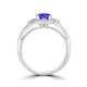 TMR121176 - Serenity - Round Tanzanite and Diamond Ring Halo