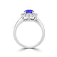 TMR121182 - Isla - Round Tanzanite and Diamond Ring Halo