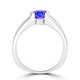 TMR121107 - Mia - Round Tanzanite and - Ring Solitaire