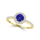 TMR121153 - Everly - Round Tanzanite and Diamond Ring Halo