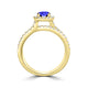 TMR121170 - Gabriella - Round Tanzanite and Diamond Ring Halo