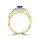 TMR121176 - Serenity - Round Tanzanite and Diamond Ring Halo