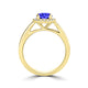 TMR121181 - Valentina - Round Tanzanite and Diamond Ring Halo