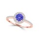 TMR121153 - Everly - Round Tanzanite and Diamond Ring Halo