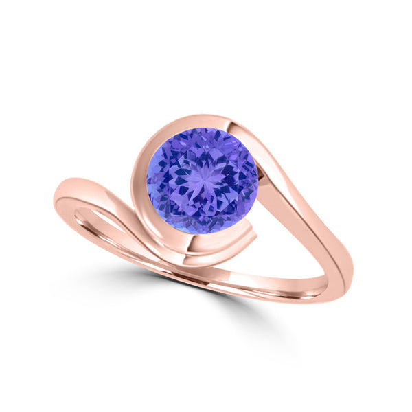 TMR121106 - Charlotte - Round Tanzanite Ring