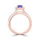 TMR121170 - Gabriella - Round Tanzanite and Diamond Ring Halo