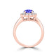 TMR121182 - Isla - Round Tanzanite and Diamond Ring Halo
