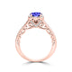 TMR121164 - Naomi - Round Tanzanite and Diamond Ring Halo