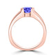 TMR121107 - Mia - Round Tanzanite and - Ring Solitaire