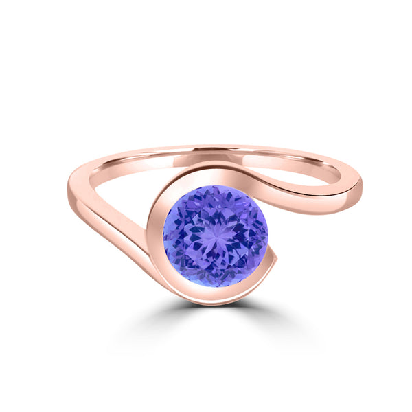 TMR121106 - Charlotte - Round Tanzanite Ring