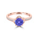 TMR121187 - Sadie - Round Tanzanite and Diamond Ring Halo