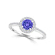 TMR121153 - Everly - Round Tanzanite and Diamond Ring Halo