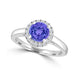 TMR121181 - Valentina - Round Tanzanite and Diamond Ring Halo