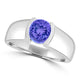 TMR121107 - Mia - Round Tanzanite and - Ring Solitaire