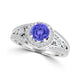 TMR121179 - Hailey - Round Tanzanite and Diamond Ring Halo