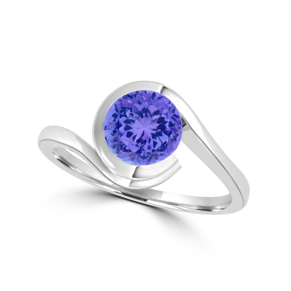 TMR121106 - Charlotte - Round Tanzanite Ring