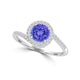 TMR121183 - Eliana - Round Tanzanite and Diamond Ring Halo