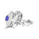 TMR121118 - Camila - Round Tanzanite and Diamond Earring Double Halo