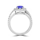 TMR121180 - Gianna - Round Tanzanite and Diamond Ring Halo