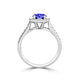 TMR121184 - Quinn - Round Tanzanite and Diamond Ring Halo