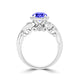 TMR121175 - Eva - Round Tanzanite and Diamond Ring Halo