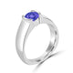 TMR121107 - Mia - Round Tanzanite and - Ring Solitaire