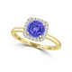 TMR121154 - Anna - Round Tanzanite and Diamond Ring Halo