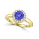 TMR121181 - Valentina - Round Tanzanite and Diamond Ring Halo