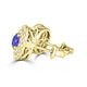 TMR121118 - Camila - Round Tanzanite and Diamond Earring Double Halo