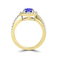 TMR121180 - Gianna - Round Tanzanite and Diamond Ring Halo