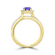 TMR121170 - Gabriella - Round Tanzanite and Diamond Ring Halo