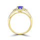 TMR121176 - Serenity - Round Tanzanite and Diamond Ring Halo