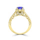 TMR121164 - Naomi - Round Tanzanite and Diamond Ring Halo