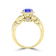 TMR121175 - Eva - Round Tanzanite and Diamond Ring Halo