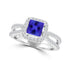 TMR121222 - Zora - Cushion Tanzanite and Diamond Ring Halo