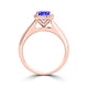 TMR121229 - Oaklyn - Cushion Tanzanite and Diamond Ring Halo