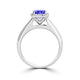 TMR121229 - Oaklyn - Cushion Tanzanite and Diamond Ring Halo