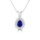 TMR121143 - Violet - Pear Tanzanite and Diamond Pendant