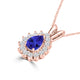 TMR121143 - Violet - Pear Tanzanite and Diamond Pendant