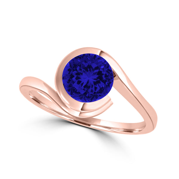 TMR121106 - Charlotte - Round Tanzanite Ring