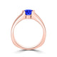 TMR121107 - Mia - Round Tanzanite and - Ring Solitaire